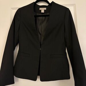 H&M Classic Black Women's Blazer size 4 gold closure